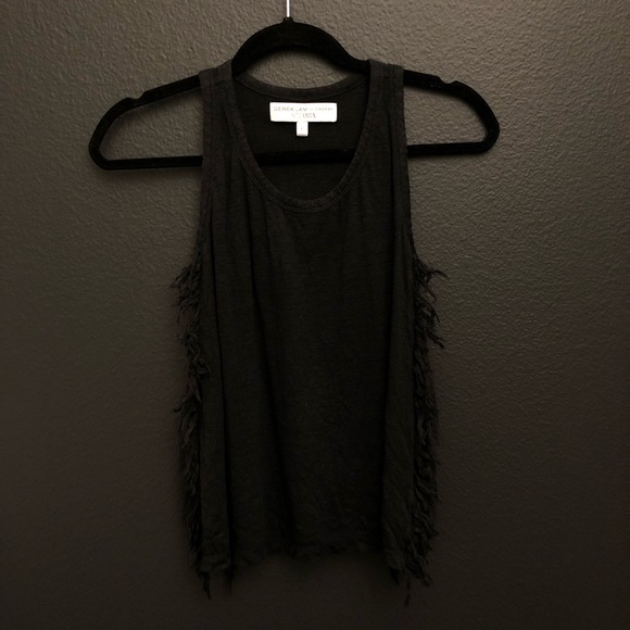 Derek Lam Intermix Black Fringed Tank - Picture 2 of 3